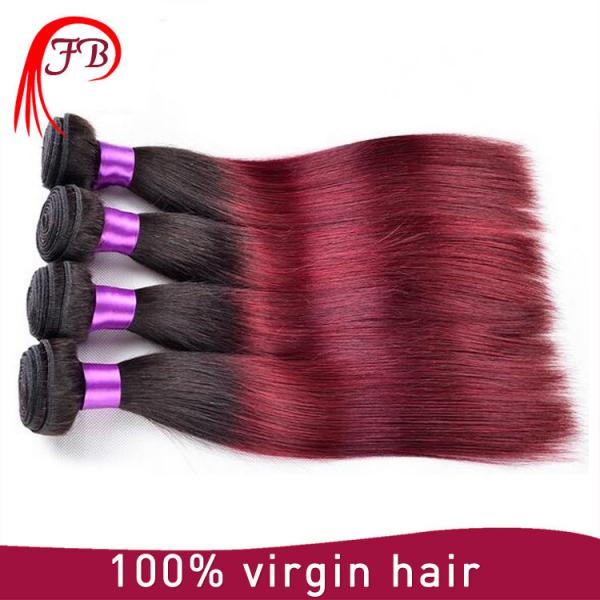 fashion 1B/99J remy hair silky straight most popular ombre hair extension #2 image