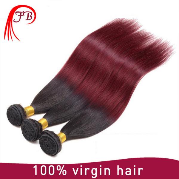 fashion 1B/99J remy hair silky straight most popular ombre hair extension #3 image