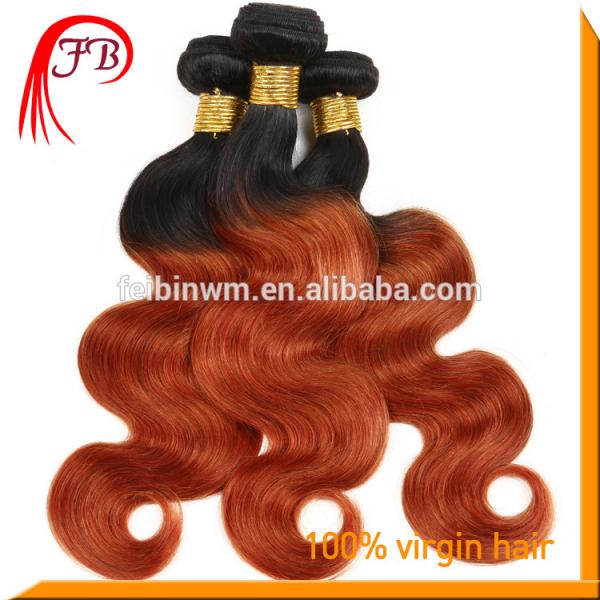 8a grade brazilian hair weave body wave beauty ombre hair extension #1 image
