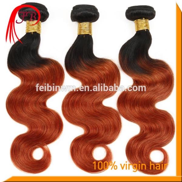 8a grade brazilian hair weave body wave beauty ombre hair extension #2 image