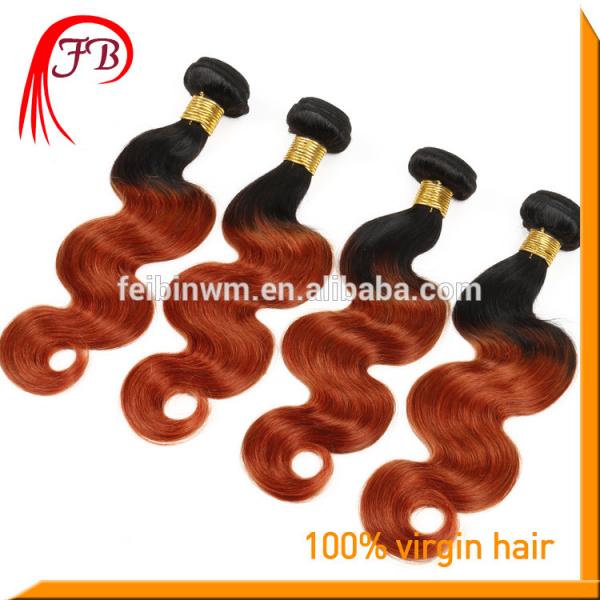 8a grade brazilian hair weave body wave beauty ombre hair extension #3 image