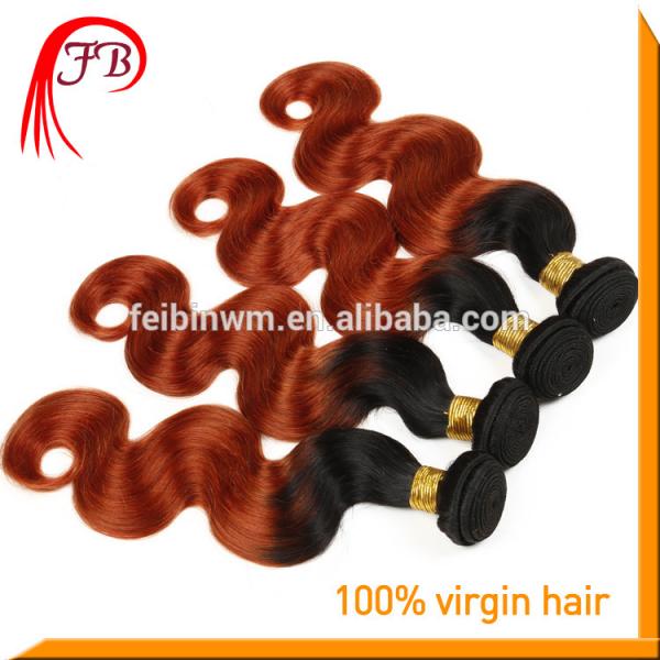 8a grade brazilian hair weave body wave beauty ombre hair extension #5 image