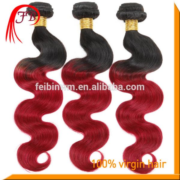 fashion 1B/red Body Wave Ombre Hair extension #1 image