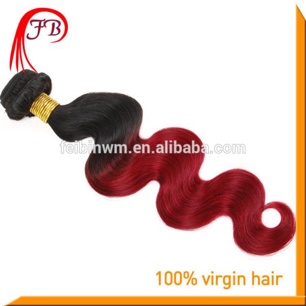 fashion 1B/red Body Wave Ombre Hair extension #2 image