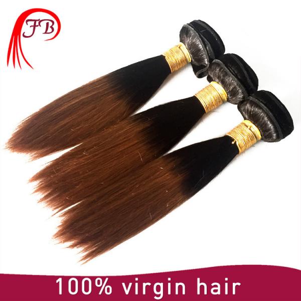 ombre human straight hair two tone color hair ombre hair extensions #4 image