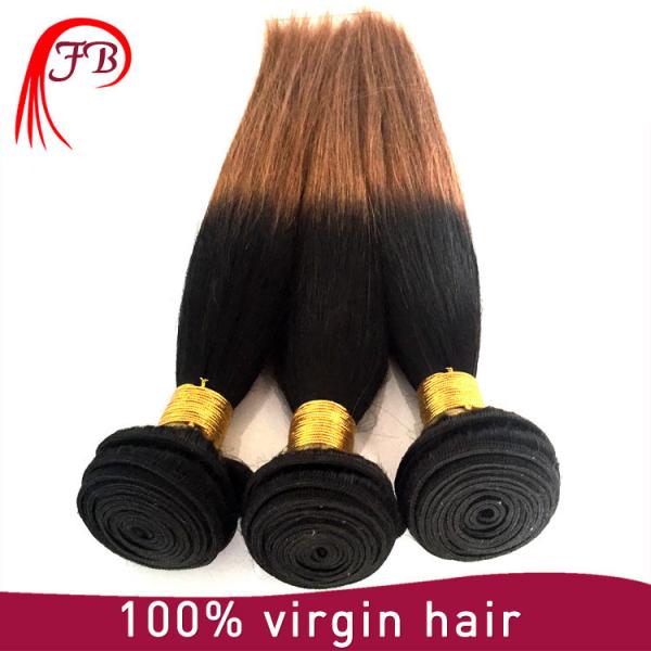 ombre human straight hair two tone color hair ombre hair extensions #5 image