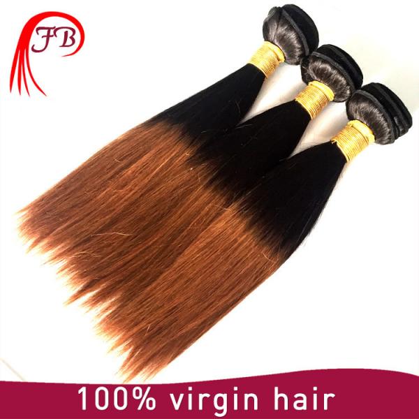Fashion 1B/30 ombre hair silky straight hair style hair weaving human #3 image