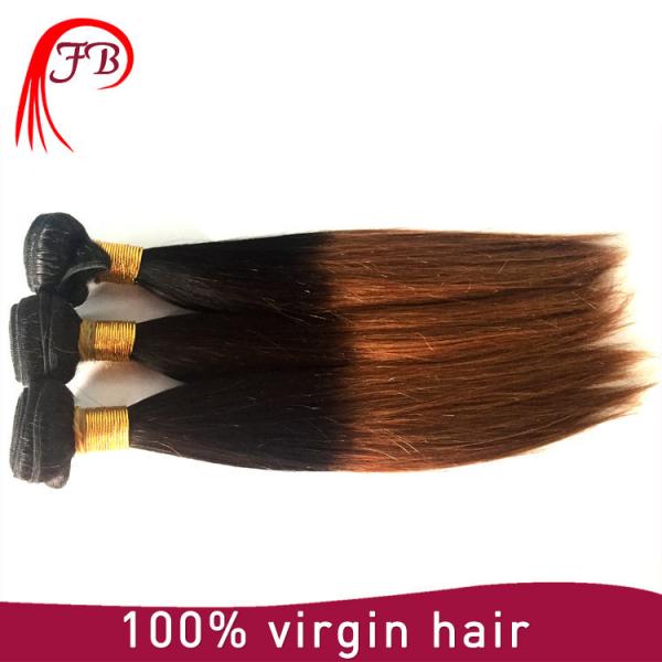 Fashion 1B/30 two tone hair silky straight ombre human hair weaving #5 image