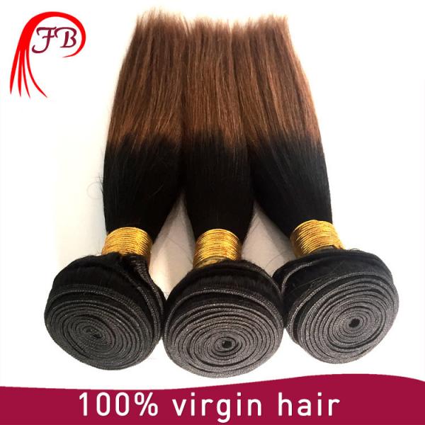 Fashion 1B/30 two tone straight hair ombre human hair extensions #2 image