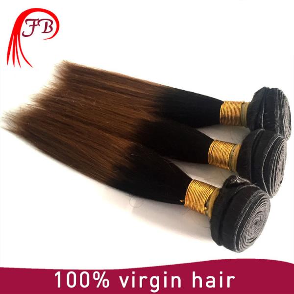 Fashion 1B/30 two tone straight hair ombre human hair extensions #3 image