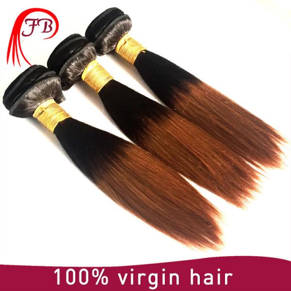 Fashion 1B/30 two tone straight hair ombre human hair extensions #4 image