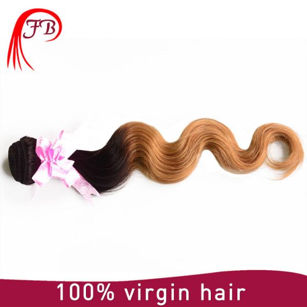 1B/27# Brazilian human hair body wave hair ombre 8-20 inch human hair weave extension #1 image