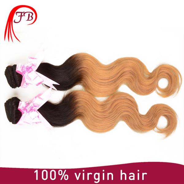 1B/27# Brazilian human hair body wave hair ombre 8-20 inch human hair weave extension #2 image