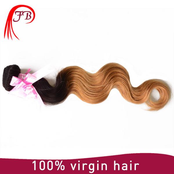 1B/27# Brazilian human hair body wave hair ombre 8-20 inch human hair weave extension #3 image