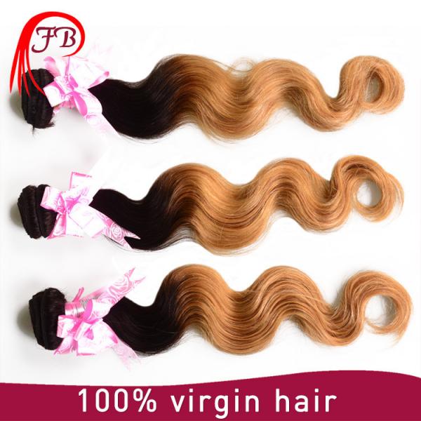 1B/27# Brazilian human hair body wave hair ombre 8-20 inch human hair weave extension #4 image