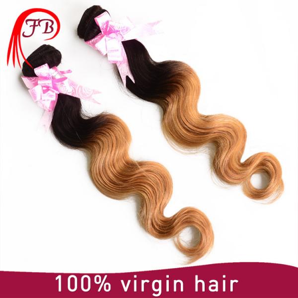 unprocessed ombre color human hair ombre hair weft body wave hair extension #3 image