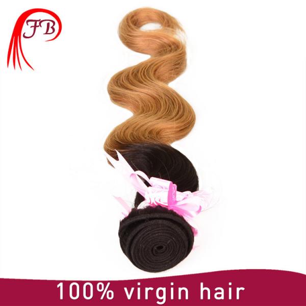 unprocessed ombre color human hair ombre hair weft body wave hair extension #4 image