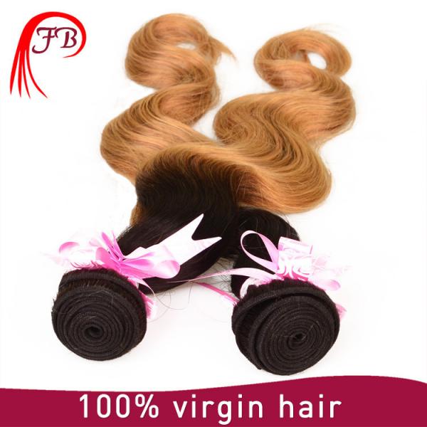 100% human ombre hair body wave Brazilian ombre hair extension #2 image