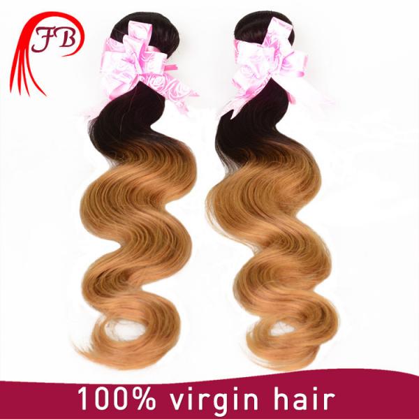 Ombre Hair Extensions Brazilian Body Wave hair weft 1B/27# Two Tone color Hair bundles #1 image