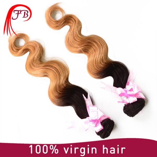 Brazilian human hair cheap ombre body wave hair 8-20 inch human hair weave extension #4 image