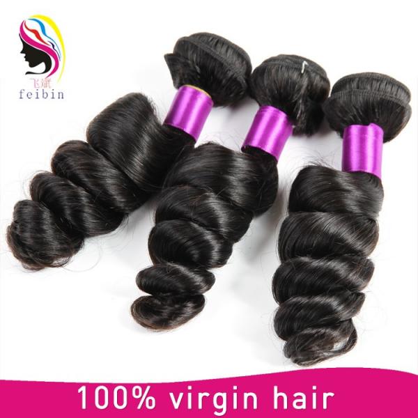 loose wave virgin hair unprocessed remy full cuticle malaysian hair #1 image