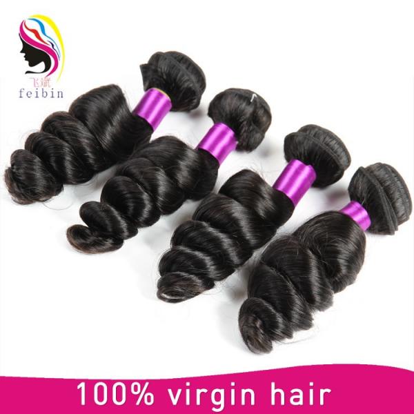 loose wave virgin hair unprocessed remy full cuticle malaysian hair #4 image