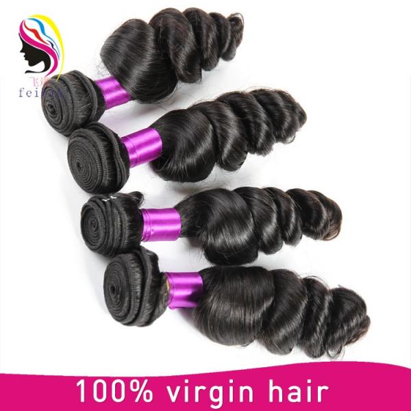 unprocessed virgin malaysian hair loose wave Remy Hair Weft #3 image