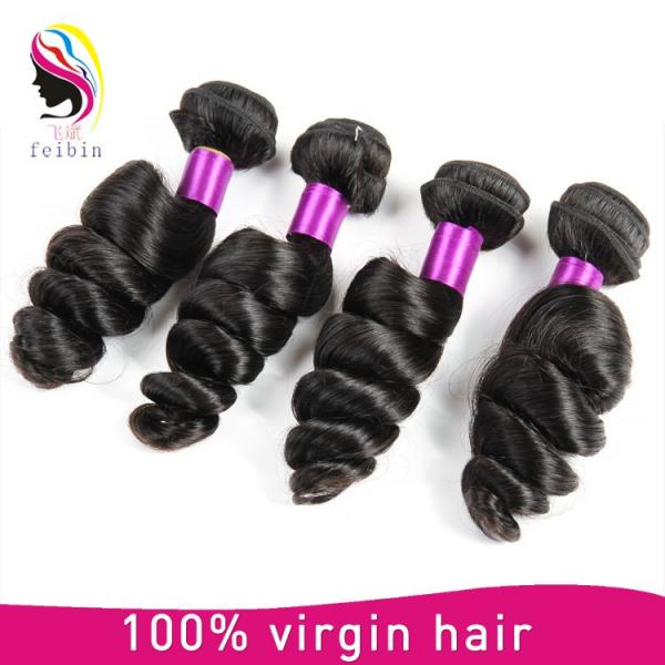 unprocessed virgin malaysian hair loose wave Remy Hair Weft #4 image