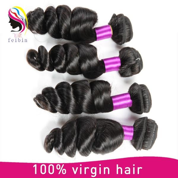 natural malaysia hair extensions loose wave wholesale 7A grade human hair extension #4 image
