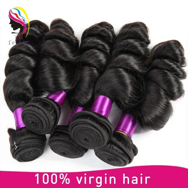 7a grade malaysia hair weft loose wave human hair extension #4 image