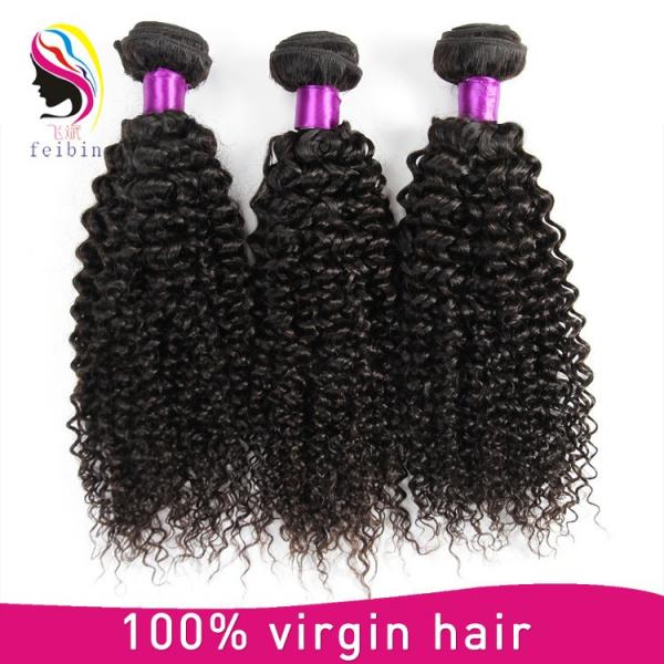 remy human malaysia hair kinky curly grade 7a virgin hair piece #1 image