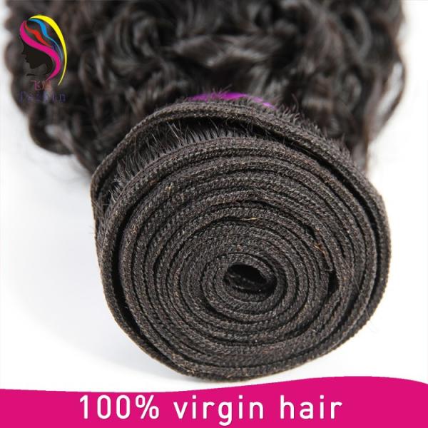 remy human malaysia hair kinky curly grade 7a virgin hair piece #4 image