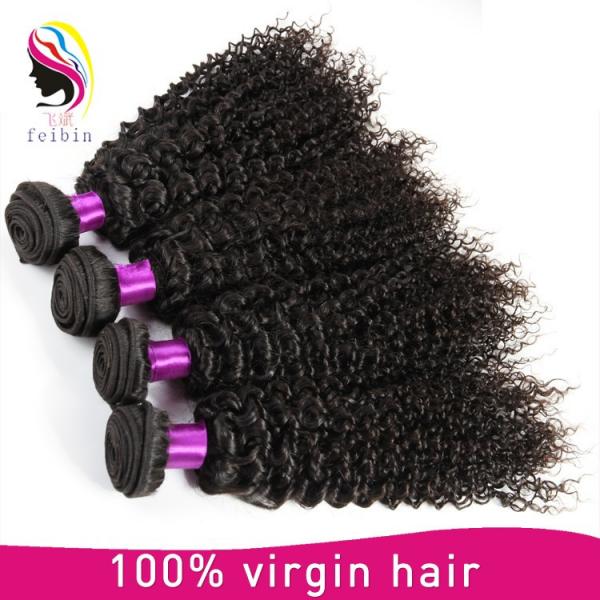 remy human malaysia hair kinky curly grade 7a virgin hair piece #5 image