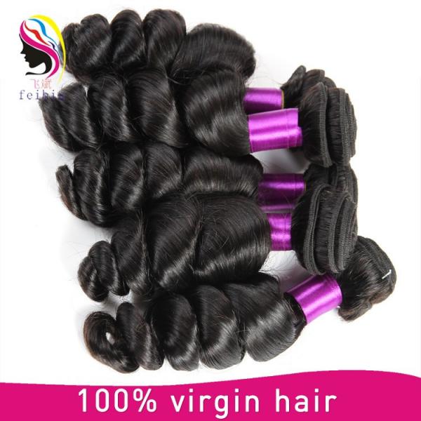 natural hair extensions Peruvian loose wave virgin hair vendors #5 image