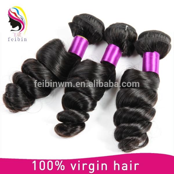 100% remy hair Peruvian loose wave hair weave #1 image