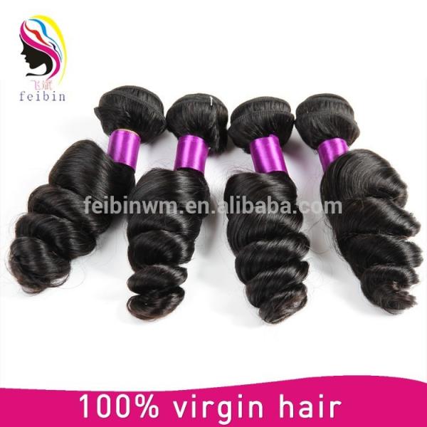 100% remy hair Peruvian loose wave hair weave #2 image