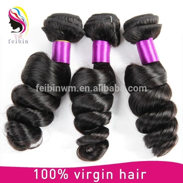 100% remy hair Peruvian loose wave hair weave #5 image