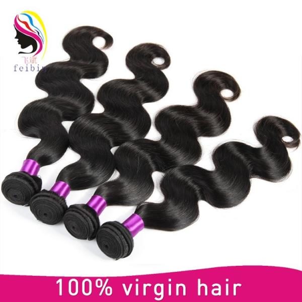 5A unprocessed body wave 100% virgin brazilian hair extensions #5 image