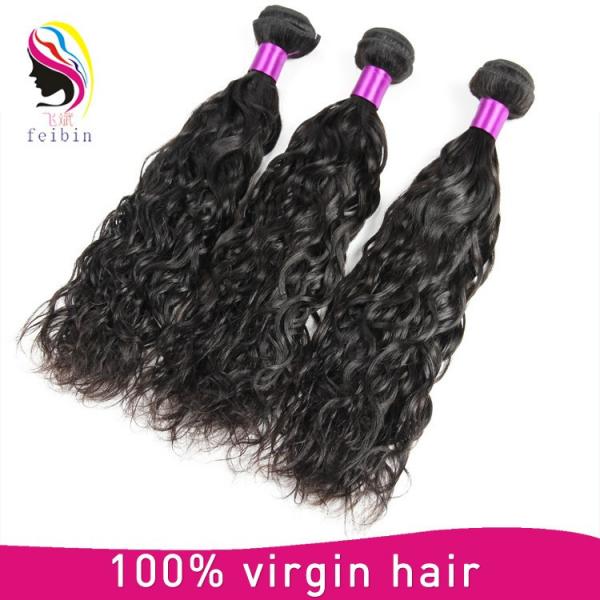 wholesale 7a virgin brazilian human hair natural wave 100 hair extensions #2 image