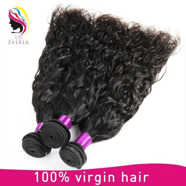 wholesale 7a virgin brazilian human hair natural wave 100 hair extensions #4 image