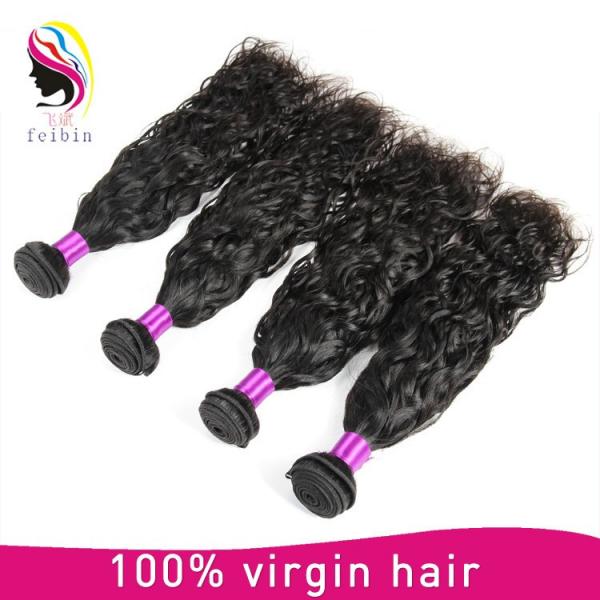 wholesale 7a virgin brazilian human hair natural wave 100 hair extensions #5 image