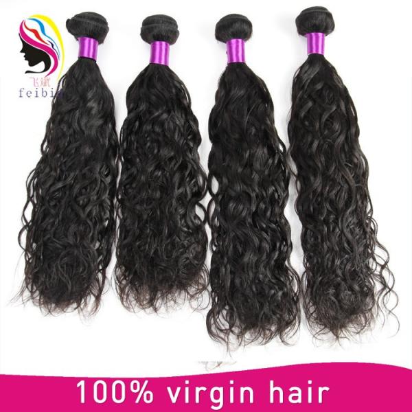 hair extensions natural wave 100% human natural brazilian hair weave #5 image