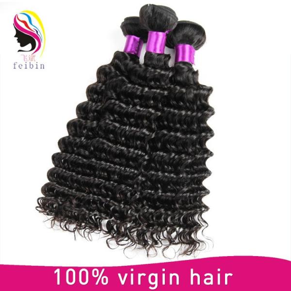 human hair extensions for black women brazilian deep wave natural remy extensions hair #3 image